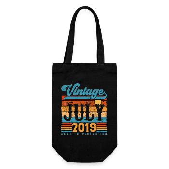 Juli 2019, Juli 2019 Geburtstagsgeschenk. - Geschenkbeutel für Flaschen - Schwarz - Vorne