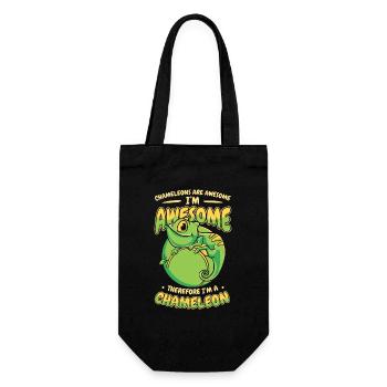 Therefore I'm A Chameleon Panther Veiled Lover - Gift Bag for Bottles - black - Front