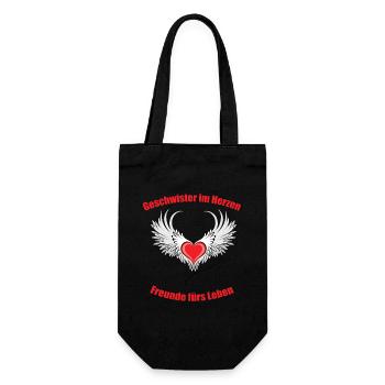 Frères et sœurs de cœur, amis pour la vie - Sac à bouteille - noir - Devant