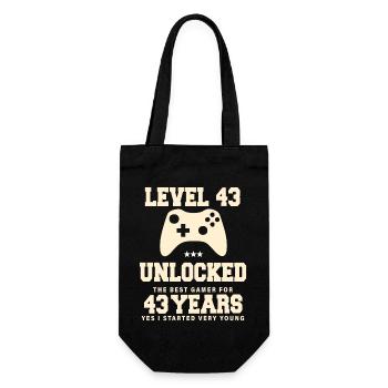 Level 43 Vintage Anniversaire Vintage Rétro - Sac à bouteille - noir - Devant