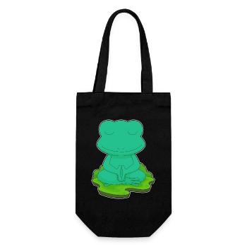 Frosch Yoga Fitness Meditation - Geschenkbeutel für Flaschen - Schwarz - Vorne