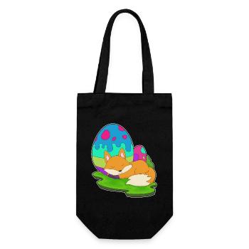 Fox Easter Easter Eggs - Gift Bag for Bottles - black - Front