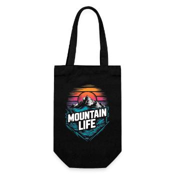 Energetic Mountains and Sunset - Gift Bag for Bottles - black - Front
