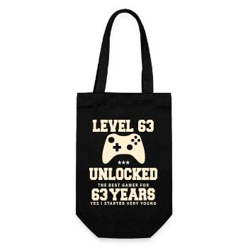 Level 63 Vintage Anniversaire Vintage Rétro - Sac à bouteille - noir - Devant