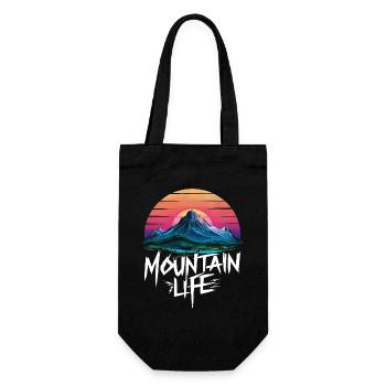 Coucher de soleil oriental à la montagne - Sac à bouteille - noir - Devant