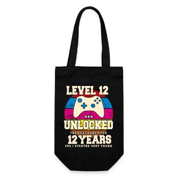 Original 2012 12 Years Level 12 Unlock - Gift Bag for Bottles - black - Front