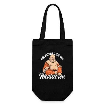 Mir reichts ich geh Meditieren Buddhist Symbol - Geschenkbeutel für Flaschen - Schwarz - Vorne