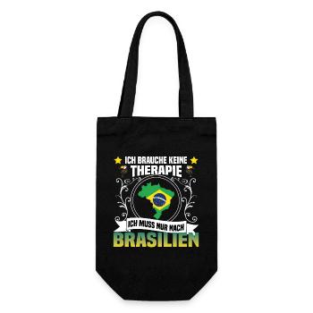 Brasilien - Geschenkbeutel für Flaschen - Schwarz - Vorne