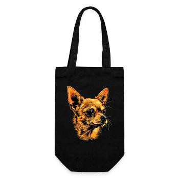 Maîtresse de chien chihuahua J’aime les chihuahuas mignons - Sac à bouteille - noir - Devant