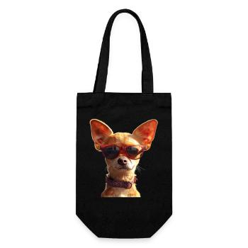 Maîtresse de chien chihuahua J’aime les chihuahuas mignons - Sac à bouteille - noir - Devant
