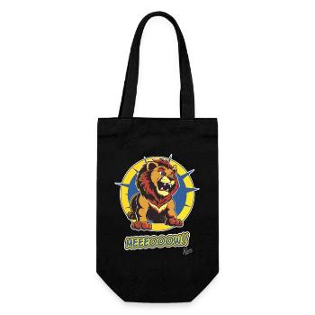 Big Lion Cat Pet Kitten, Meow - Gift Bag for Bottles - black - Front