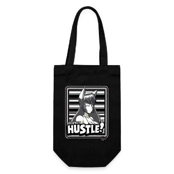 Japan Cartoon Girl : Respectez l’agitation - Sac à bouteille - noir - Devant