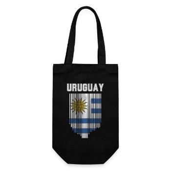 Flagge von Uruguay - Geschenkbeutel für Flaschen - Schwarz - Vorne