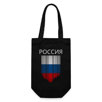 Flag of Russia, Russian pride - Gift Bag for Bottles - black - Front