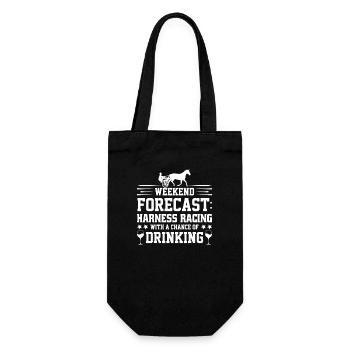 Trotting Horse, Trotting Racing, Equestrian Sports, Horses - Gift Bag for Bottles - black - Front