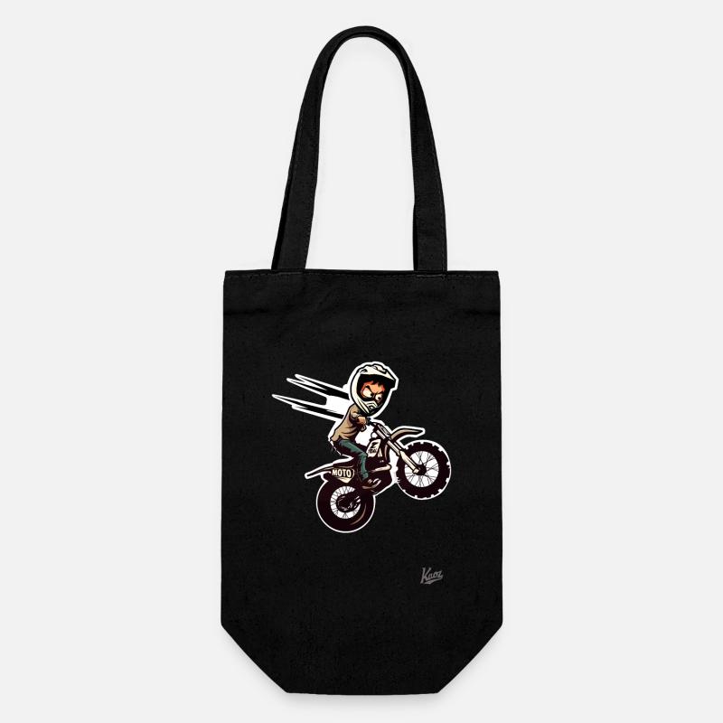 Super pilote de motocross fou de saut - Sac à bouteille - noir