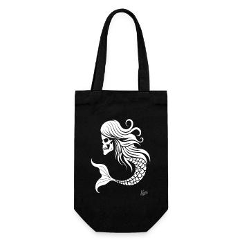 Crâne Sirène - Sac à bouteille - noir - Devant