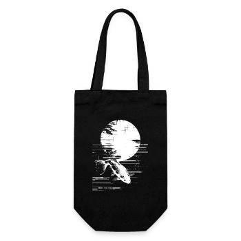 Dessin de pêche - Sac à bouteille - noir - Devant