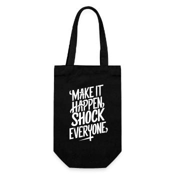Inspiring Motiv with statement for motivation - Gift Bag for Bottles - black - Front