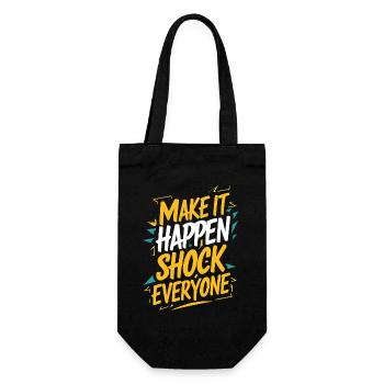 Citation motivante pour que cela se produise - Sac à bouteille - noir - Devant