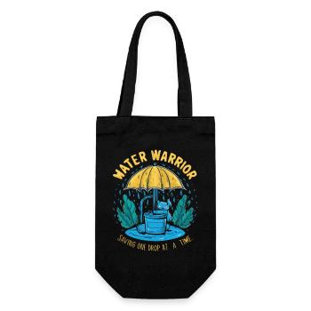 Water Warrior Drop Hero - Gift Bag for Bottles - black - Front