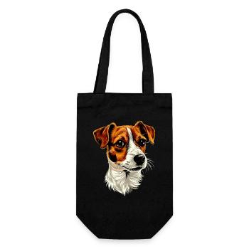 Jack Russell Terrier Hunde Liebhaber Jack Russells - Geschenkbeutel für Flaschen - Schwarz - Vorne