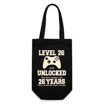 Level 26 Vintage Anniversaire Vintage Rétro - Sac à bouteille - noir - Devant