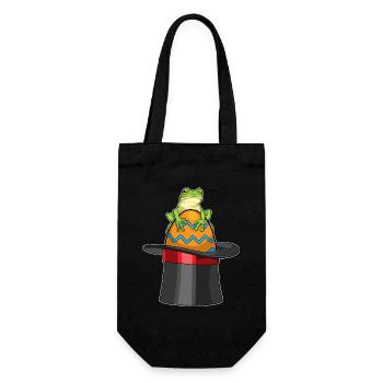 Frosch Ostern Zauberer - Geschenkbeutel für Flaschen - Schwarz - Vorne