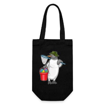 Pêche de Pâques au manchot - Sac à bouteille - noir - Devant