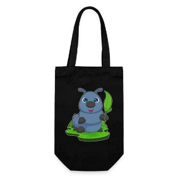 Feuille de chenille - Sac à bouteille - noir - Devant