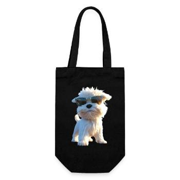 Maltese Little Maltese Dog Love Sweet Maltese - Gift Bag for Bottles - black - Front