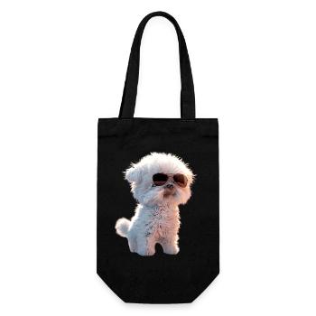 Maltese Little Maltese Dog Love Sweet Maltese - Gift Bag for Bottles - black - Front