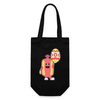 Hotdog Easter Easter Egg - Gift Bag for Bottles - black - Front