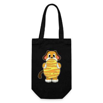 Dog Easter Easter Egg - Gift Bag for Bottles - black - Front