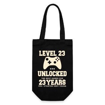 Level 23 Vintage Anniversaire Vintage Rétro - Sac à bouteille - noir - Devant