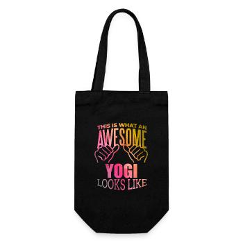 Yoga - Gift Bag for Bottles - black - Front