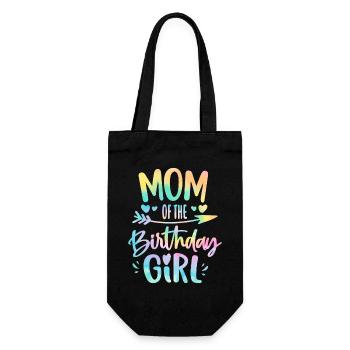Maman de la fille d’anniversaire Tie Dye Colorée Maman d’anniversaire - Sac à bouteille - noir - Devant