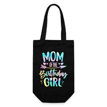 Maman de la fille d’anniversaire Tie Dye Colorée Maman d’anniversaire - Sac à bouteille - noir - Devant