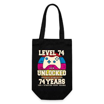 Original 1950 74 Years Old Level 74 Unlock - Gift Bag for Bottles - black - Front