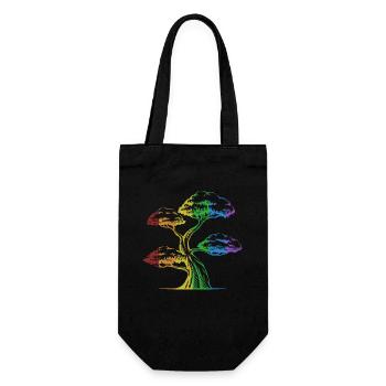 Bonsai LGBT Rainbow Indoor Bonsai Bonsai Pots - Gift Bag for Bottles - black - Front