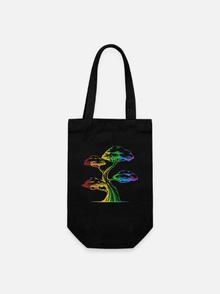 Bonsai LGBT Regenbogen Indoor Bonsai Bonsai Schalen - Geschenkbeutel für Flaschen - Schwarz