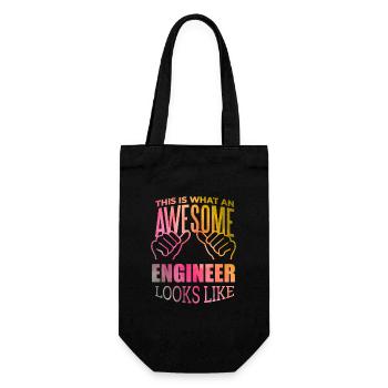 Engineering Engineering Engineering - Gift Bag for Bottles - black - Front