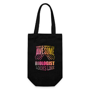 Biology - Gift Bag for Bottles - black - Front
