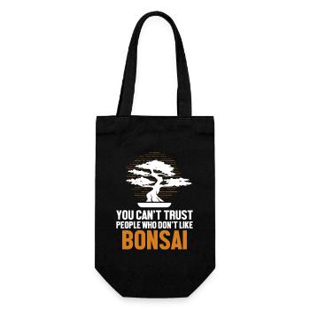 Je ne peux pas faire confiance aux gens qui n’aiment pas le bonsaï - Sac à bouteille - noir - Devant