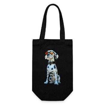 Dalmatian Dog Lover I Love Dalmatians - Gift Bag for Bottles - black - Front