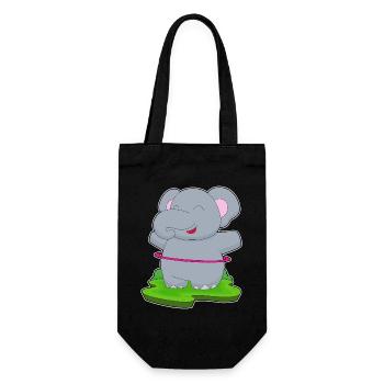 Elephant Fitness Hoop Workout Gymnastics - Gift Bag for Bottles - black - Front