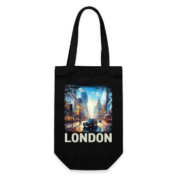 London - Gift Bag for Bottles - black - Front