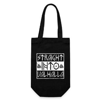 Straight into Valhalla - Geschenkbeutel für Flaschen - Schwarz - Vorne