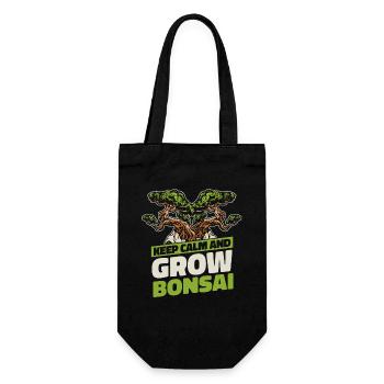 Restez calme et cultivez des pots de bonsaï Penjing - Sac à bouteille - noir - Devant