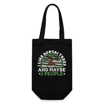 I Like Bonsai Trees And Maybe 3 People Indoor - Gift Bag for Bottles - black - Front